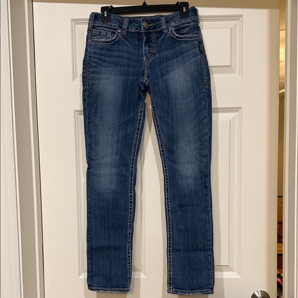 Silver Jeans Dark Blue Straight Leg Women's Jeans
